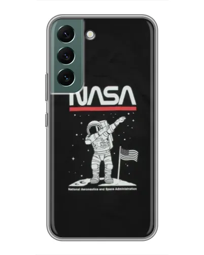 Чохол для Samsung Galaxy S22 Plus з картинкою «NASA — крокуємо по Місяцю» Чохол для Samsung Galaxy S22 Plus з картинкою «NASA — крокуємо по Місяцю»
