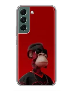 Чохол для Samsung Galaxy S22 Plus з картинкою «Bored Ape в червоному» Чохол для Samsung Galaxy S22 Plus з картинкою «Bored Ape в червоному»