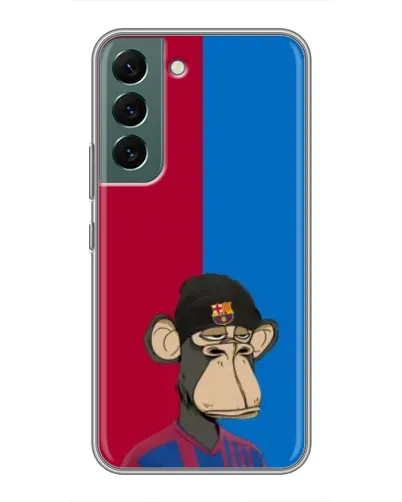 Чохол для Samsung Galaxy S22 Plus з картинкою «Bored Ape — фанат Барси»