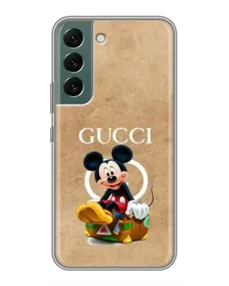 Чехол для Samsung Galaxy S22 Plus с картинкой «Микки Маус Gucci — крафт»