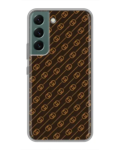 Чехол для Samsung Galaxy S22 Plus с картинкой «Gucci — золотые диагонали» Чехол для Samsung Galaxy S22 Plus с картинкой «Gucci — золотые диагонали»