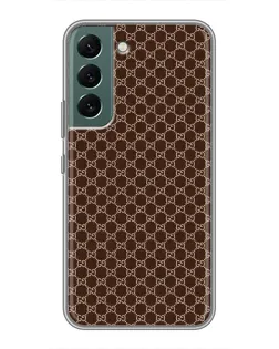 Чехол для Samsung Galaxy S22 Plus с картинкой «Gucci — шоколадная сетка»