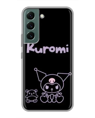 Чехол для Samsung Galaxy S22 Plus с картинкой «Kuromi — черный минимализм»