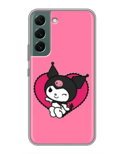 Чехол для Samsung Galaxy S22 Plus с картинкой «Kuromi — любовь в сердце»