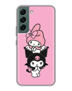 Чехол для Samsung Galaxy S22 Plus с картинкой «My Melody и Kuromi»