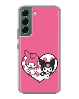 Чехол для Samsung Galaxy S22 Plus с картинкой «Kuromi и My Melody»
