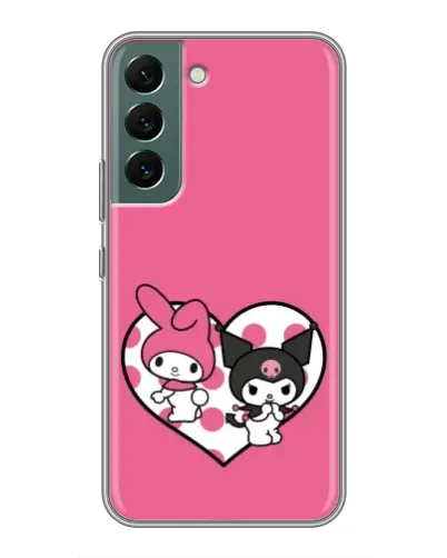 Чехол для Samsung Galaxy S22 Plus с картинкой «Kuromi и My Melody»