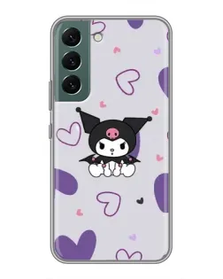 Чехол для Samsung Galaxy S22 Plus с картинкой «Kuromi и лавандовые сердца»