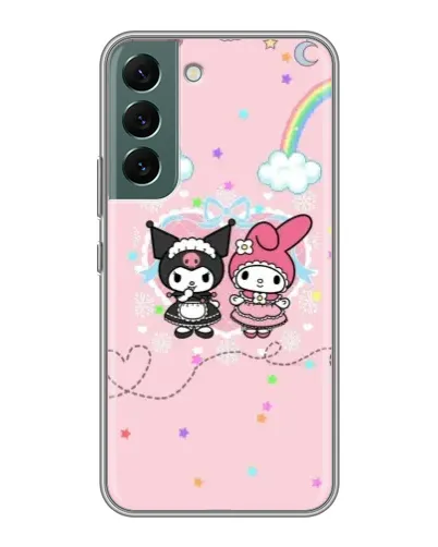 Чехол для Samsung Galaxy S22 Plus с картинкой «My Melody и Kuromi»