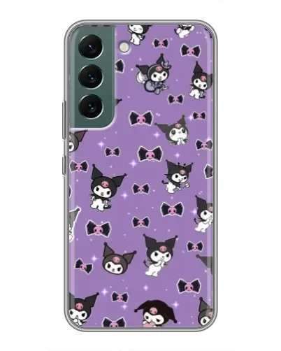 Чехол для Samsung Galaxy S22 Plus с картинкой «Kuromi — паттерн»
