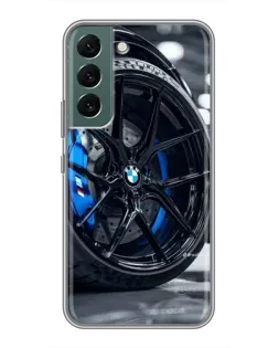Чехол для Samsung Galaxy S22 Plus с картинкой «Колесо BMW вблизи» Чехол для Samsung Galaxy S22 Plus с картинкой «Колесо BMW вблизи»