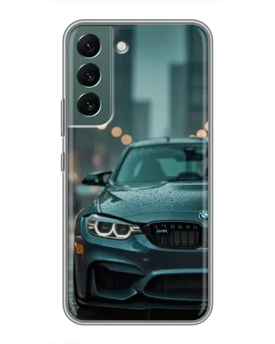 Чехол для Samsung Galaxy S22 Plus с картинкой «BMW в огнях города»
