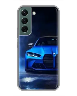Чехол для Samsung Galaxy S22 Plus с картинкой «Голубая BMW M4» Чехол для Samsung Galaxy S22 Plus с картинкой «Голубая BMW M4»