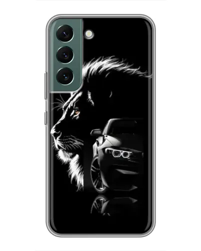 Чехол для Samsung Galaxy S22 Plus с картинкой «BMW и лев»