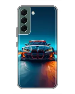 Чехол для Samsung Galaxy S22 Plus с картинкой «BMW — огни неона» Чехол для Samsung Galaxy S22 Plus с картинкой «BMW — огни неона»