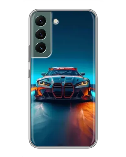 Чехол для Samsung Galaxy S22 Plus с картинкой «BMW — огни неона» Чехол для Samsung Galaxy S22 Plus с картинкой «BMW — огни неона»