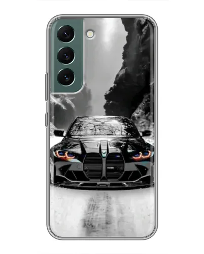 Чехол для Samsung Galaxy S22 Plus с картинкой «BMW — акварельный дрифт» Чехол для Samsung Galaxy S22 Plus с картинкой «BMW — акварельный дрифт»