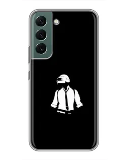 Чохол для Samsung Galaxy S22 Plus з картинкою «PUBG — білий шолом»