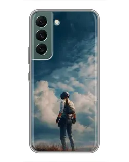 Чохол для Samsung Galaxy S22 Plus з картинкою «Герой PUBG на скелі»