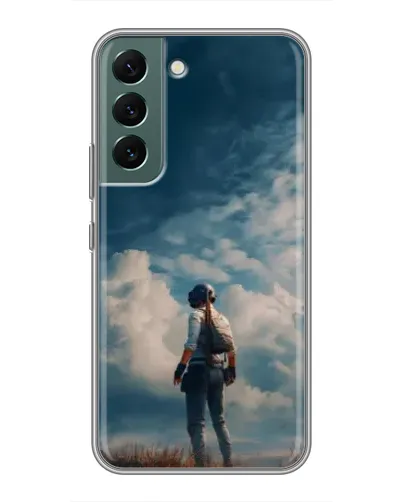 Чохол для Samsung Galaxy S22 Plus з картинкою «Герой PUBG на скелі»