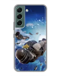 Чохол для Samsung Galaxy S22 Plus з картинкою «Десант PUBG — стрибок»