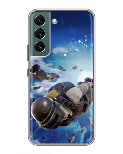 Чохол для Samsung Galaxy S22 Plus з картинкою «Десант PUBG — стрибок»