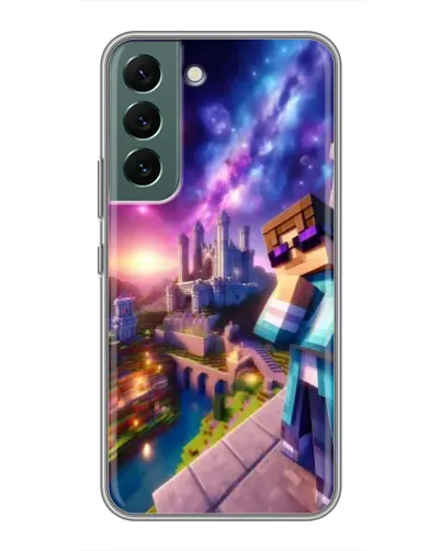 Чехол для Samsung Galaxy S22 Plus с картинкой «Стив и космос» Чехол для Samsung Galaxy S22 Plus с картинкой «Стив и космос»