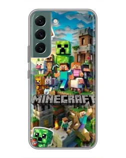 Чохол для Samsung Galaxy S22 Plus з картинкою «Замок Minecraft»