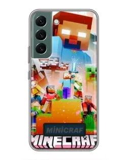 Чохол для Samsung Galaxy S22 Plus з картинкою «Minecraft герої гри»