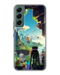 Чохол для Samsung Galaxy S22 Plus з картинкою «Ендермен у лісі»