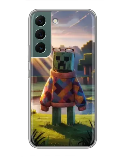 Чехол для Samsung Galaxy S22 Plus с картинкой «Крипер в свитере» Чехол для Samsung Galaxy S22 Plus с картинкой «Крипер в свитере»
