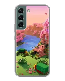 Чохол для Samsung Galaxy S22 Plus з картинкою «Рожеве дерево Minecraft»