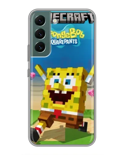 Чехол для Samsung Galaxy S22 Plus с картинкой «Губка Боб Minecraft» Чехол для Samsung Galaxy S22 Plus с картинкой «Губка Боб Minecraft»
