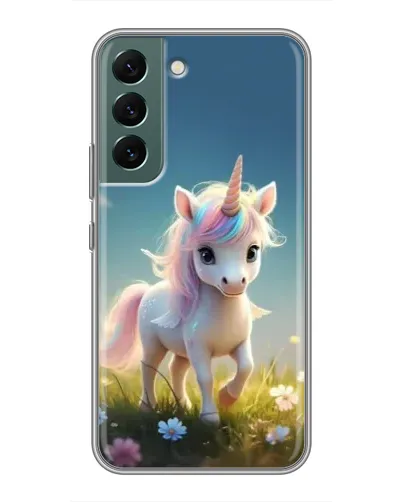 Чехол для Samsung Galaxy S22 Plus с картинкой «Единорог на поляне» Чехол для Samsung Galaxy S22 Plus с картинкой «Единорог на поляне»