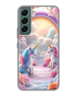 Чехол для Samsung Galaxy S22 Plus с картинкой «Радуга и единороги» Чехол для Samsung Galaxy S22 Plus с картинкой «Радуга и единороги»