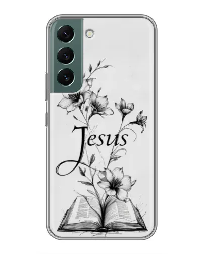 Чохол для Samsung Galaxy S22 Plus з картинкою «Квіти та Біблія» Чохол для Samsung Galaxy S22 Plus з картинкою «Квіти та Біблія»