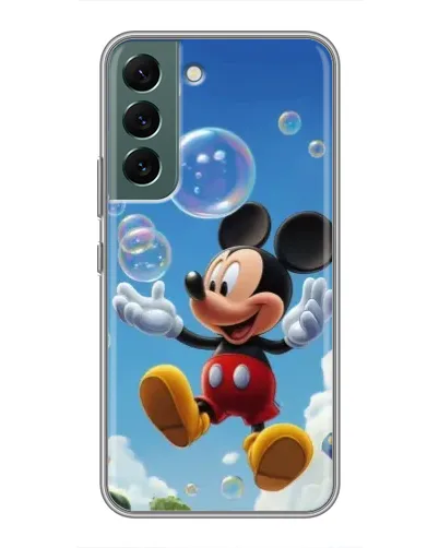 Чехол для Samsung Galaxy S22 Plus с картинкой «Mickey и мыльные пузыри»