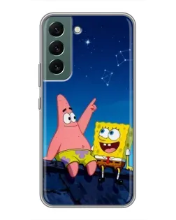 Чехол для Samsung Galaxy S22 Plus с картинкой «Губка Боб и Патрик ночью» Чехол для Samsung Galaxy S22 Plus с картинкой «Губка Боб и Патрик ночью»