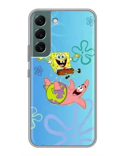 Чехол для Samsung Galaxy S22 Plus с картинкой «Спанч Боб и Патрик»