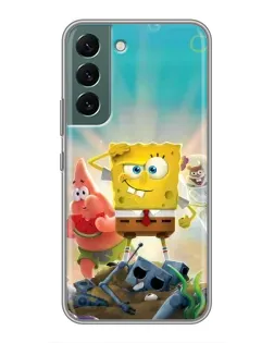 Чехол для Samsung Galaxy S22 Plus с картинкой «Спанч Боб победитель»