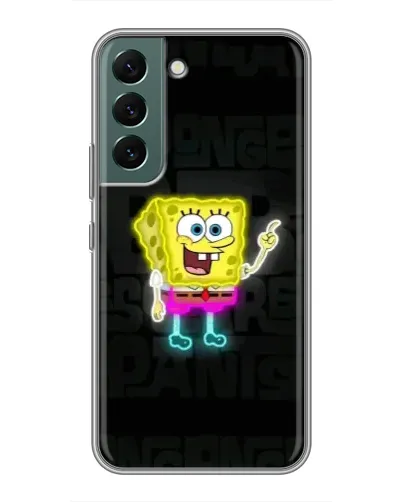Чехол для Samsung Galaxy S22 Plus с картинкой «Неоновый Губка Боб»