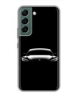Чохол для Samsung Galaxy S22 Plus з картинкою «Фари Tesla Night»