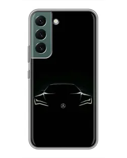 Чехол для Samsung Galaxy S22 Plus с картинкой «Mercedes — силуэт авто»