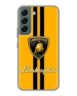 Чехол для Samsung Galaxy S22 Plus с картинкой «Lamborghini Stripe желтый»