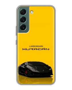 Чехол для Samsung Galaxy S22 Plus с картинкой «Lamborghini Huracan черный»