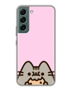 Чехол для Samsung Galaxy S22 Plus с картинкой «Pusheen и печенье» Чехол для Samsung Galaxy S22 Plus с картинкой «Pusheen и печенье»