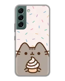 Чехол для Samsung Galaxy S22 Plus с картинкой «Пушин с кексом» Чехол для Samsung Galaxy S22 Plus с картинкой «Пушин с кексом»
