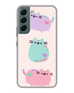 Чехол для Samsung Galaxy S22 Plus с картинкой «Pusheen трио» Чехол для Samsung Galaxy S22 Plus с картинкой «Pusheen трио»