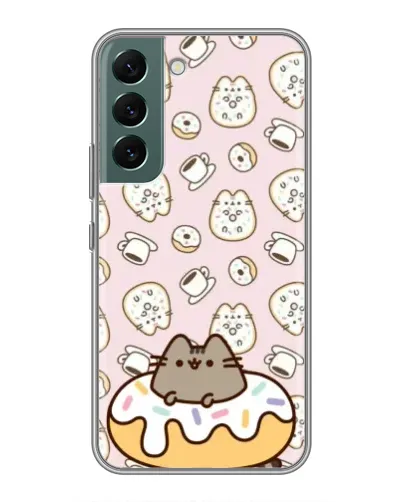 Чехол для Samsung Galaxy S22 Plus с картинкой «Пушин на пончике»