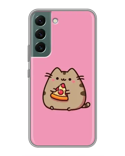 Чехол для Samsung Galaxy S22 Plus с картинкой «Пушин с пиццей»